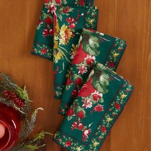 April Cornell Napkin Set/4 Cottage Rose NWT